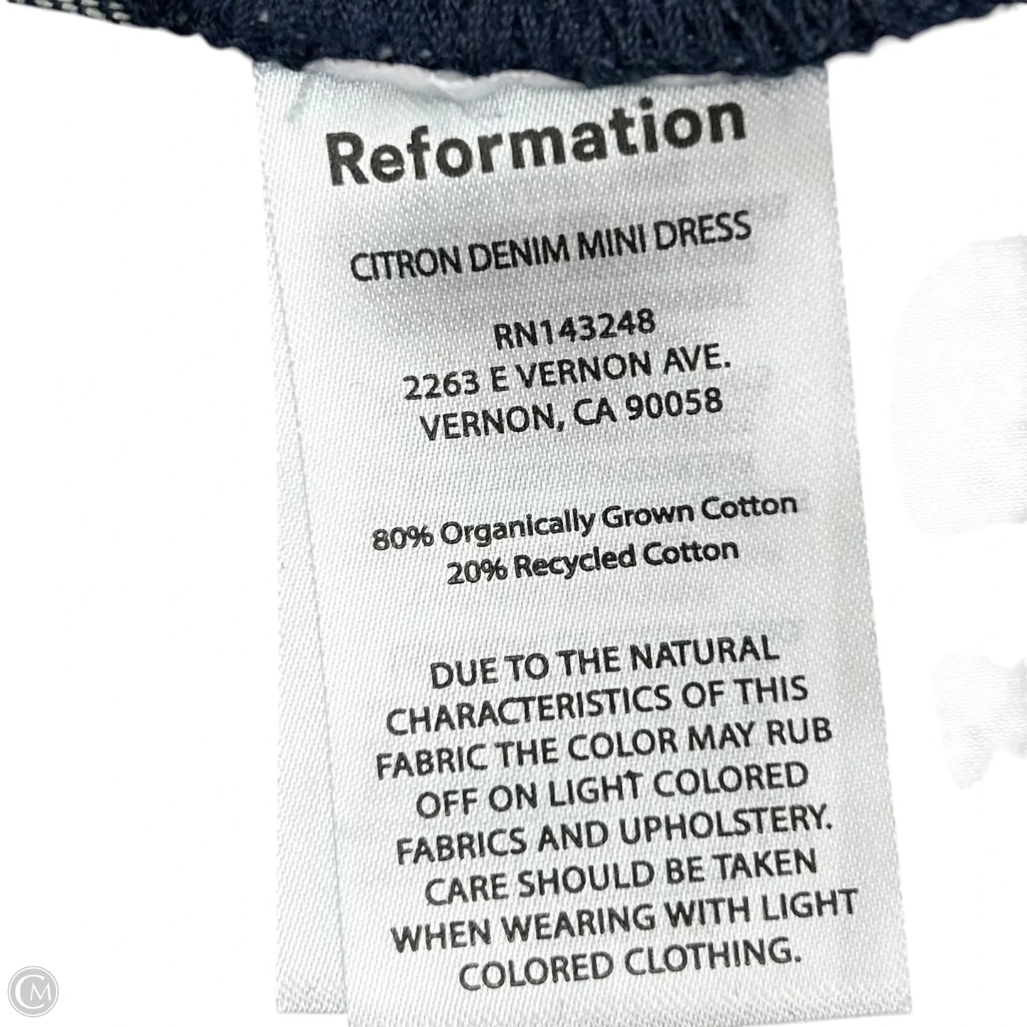 Dress Casual Short By Reformation In Blue Denim, Size: S