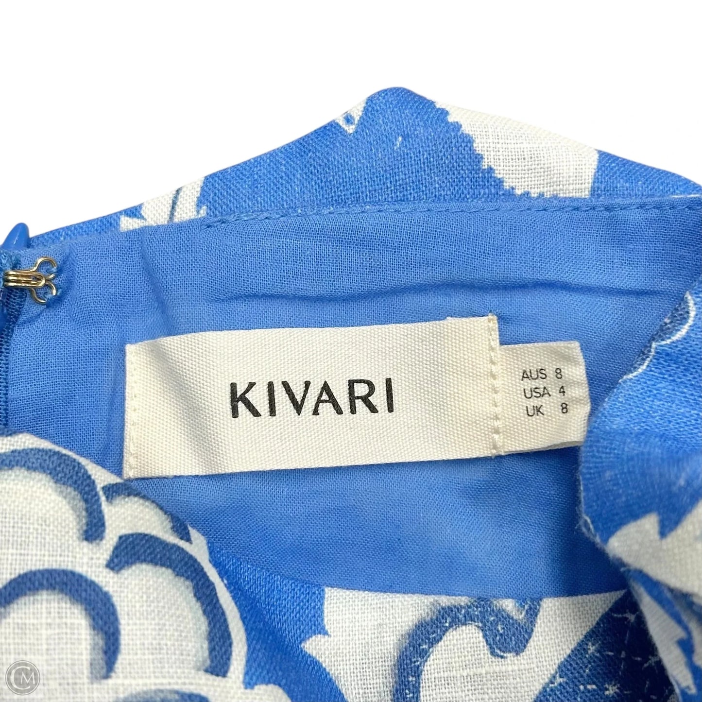 Dress Casual Short By Kivari In Blue & White, Size: S