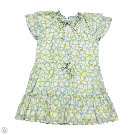 Dress Casual Short By Olivia James In Blue & Yellow, Size: S
