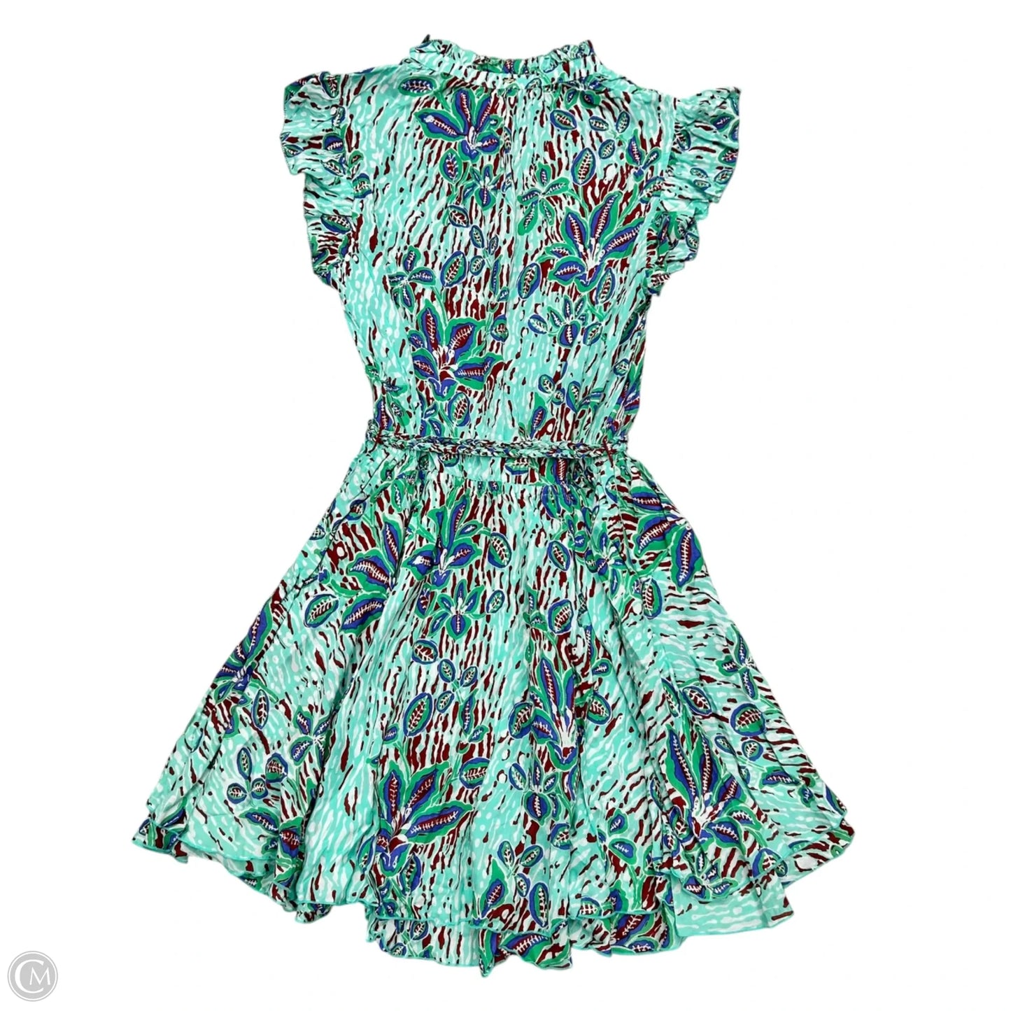Dress Casual Short By Poupette St Barth In Green & Red, Size: S