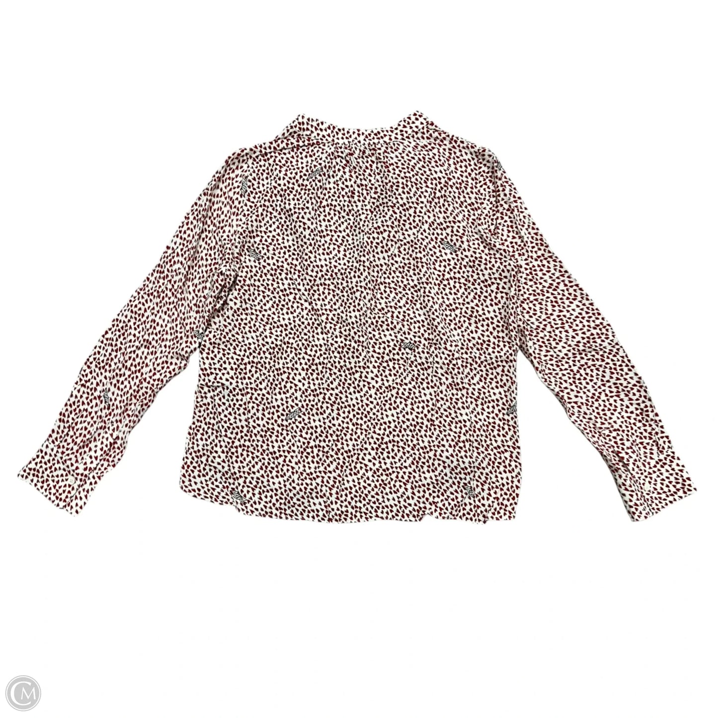Top Long Sleeve By Zadig And Voltaire In Red & White, Size: Xs
