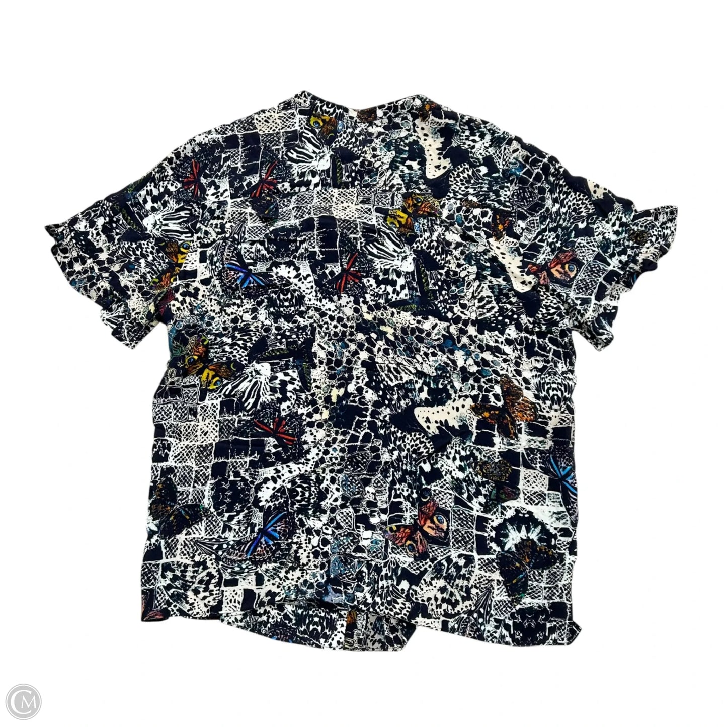 Top Short Sleeve By Zadig And Voltaire In Blue & White, Size: Xs