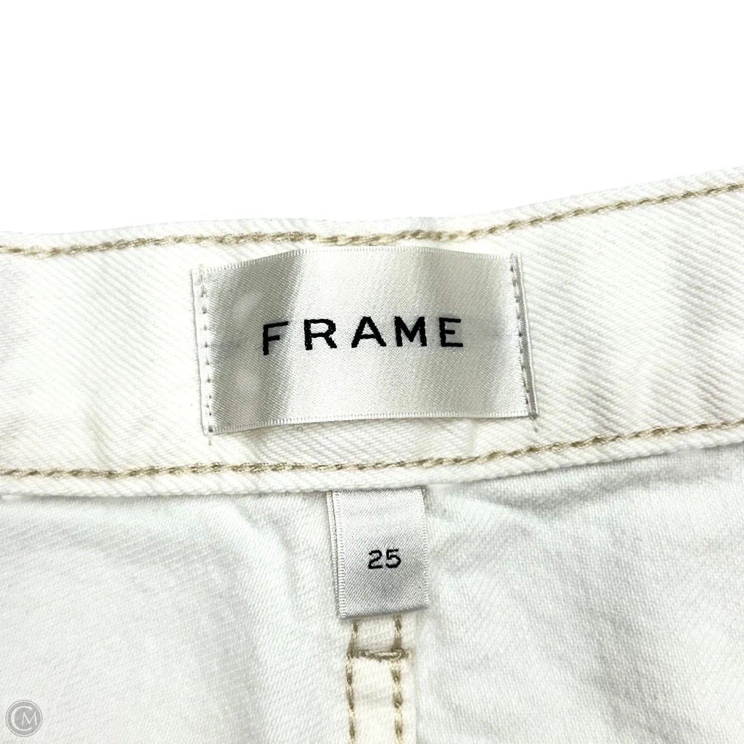 Shorts By Frame In White Denim, Size: 0