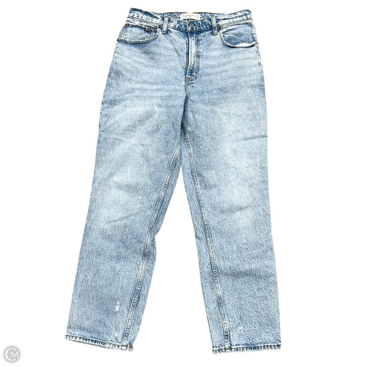 Jeans Straight By Abercrombie And Fitch In Blue Denim, Size: 10