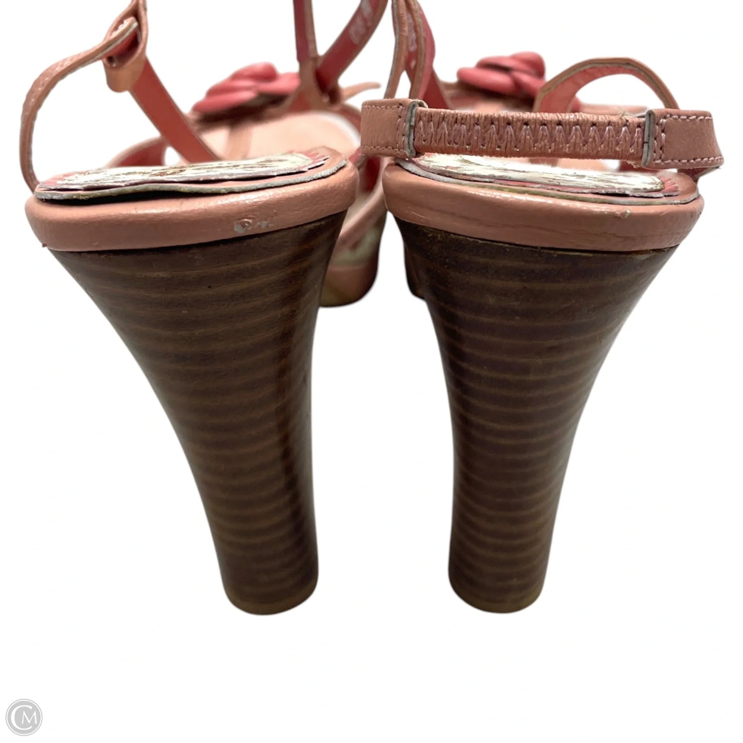 Sandals Heels Block By Shellys London In Pink, Size: 8.5