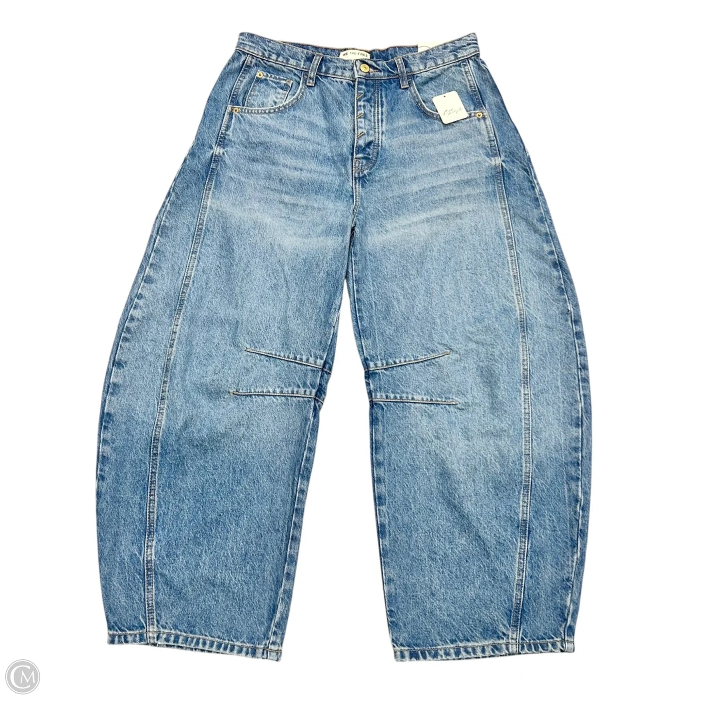 Jeans Wide Leg By Free People In Blue Denim, Size: 4