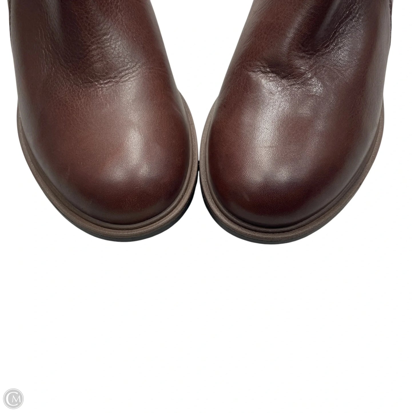 Boots Ankle Heels By Clarks In Brown, Size: 7.5
