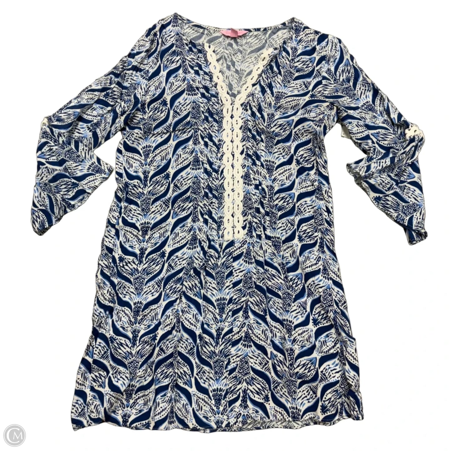 Dress Designer By Lilly Pulitzer In Blue & White, Size: S