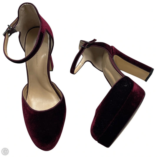 Shoes Heels Block By White House Black Market In Maroon, Size: 8.5