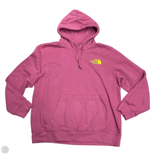 Sweatshirt Hoodie By The North Face In Pink & Yellow, Size: Xl