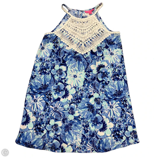 Dress Designer By Lilly Pulitzer In Blue & White, Size: M