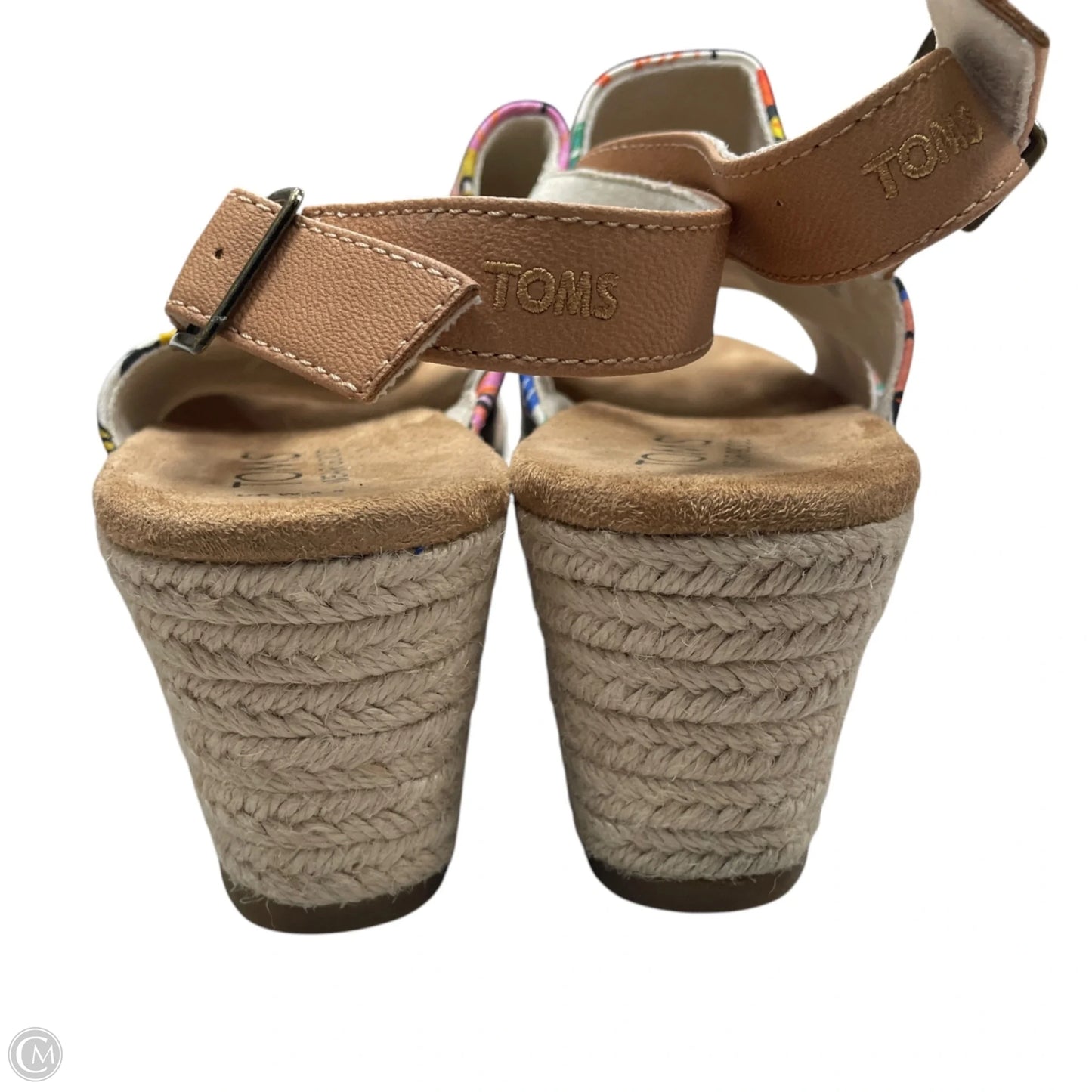 Sandals Heels Wedge By Toms In Floral Print, Size: 8.5