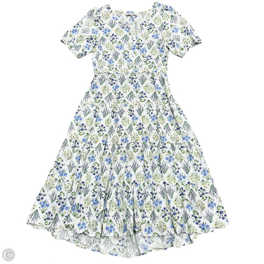 Dress Casual Maxi By Loft In White & Yellow, Size: Xl