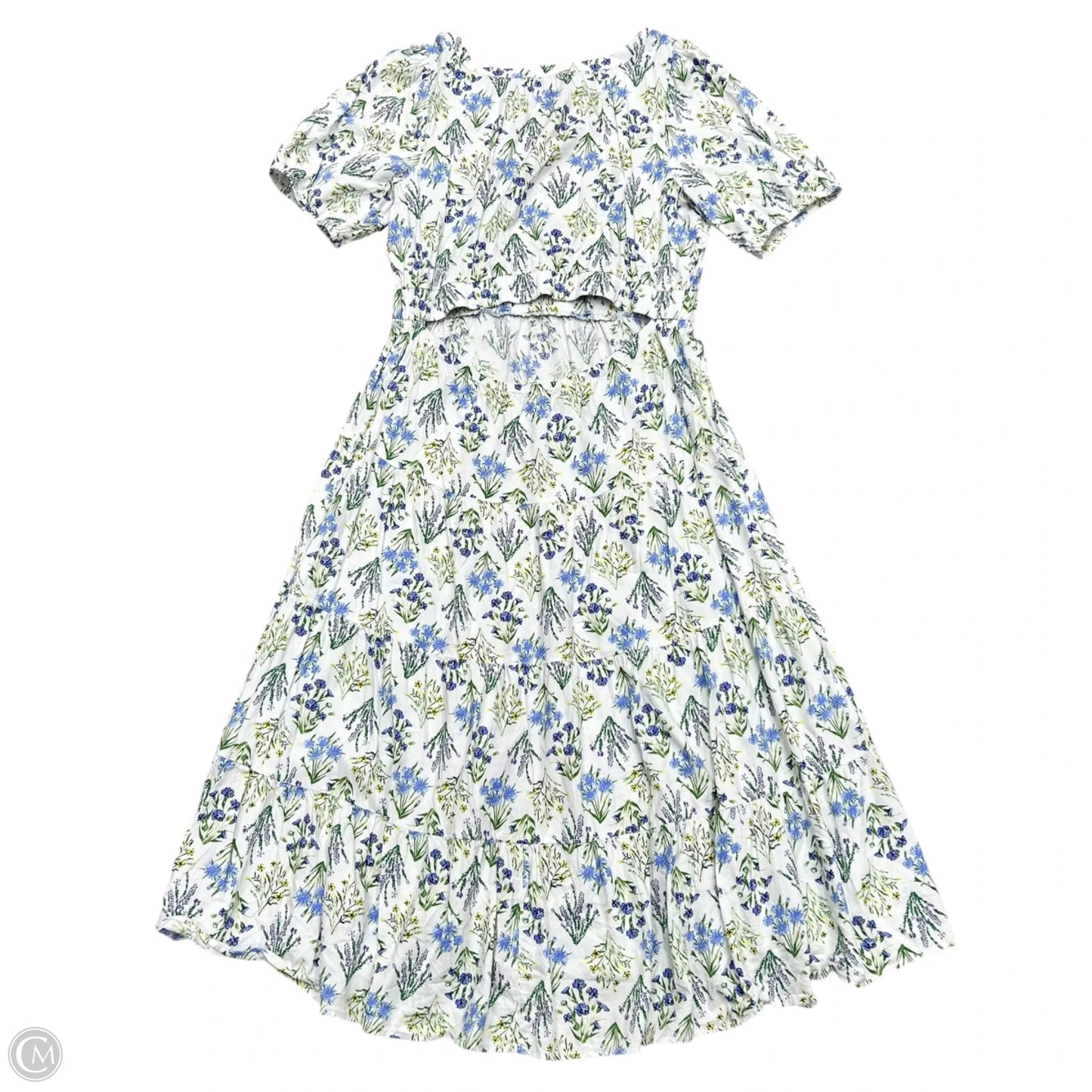 Dress Casual Maxi By Loft In White & Yellow, Size: Xl