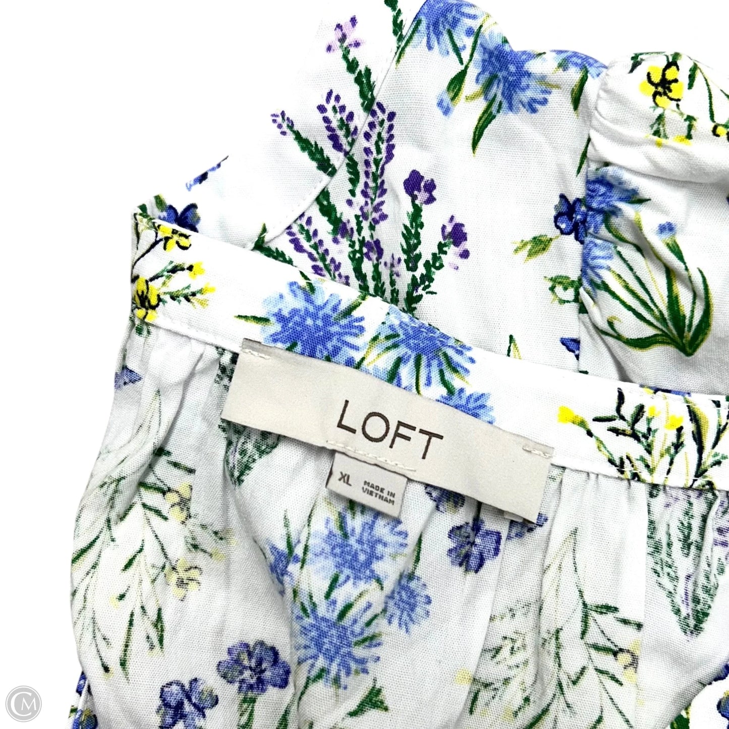 Dress Casual Maxi By Loft In White & Yellow, Size: Xl