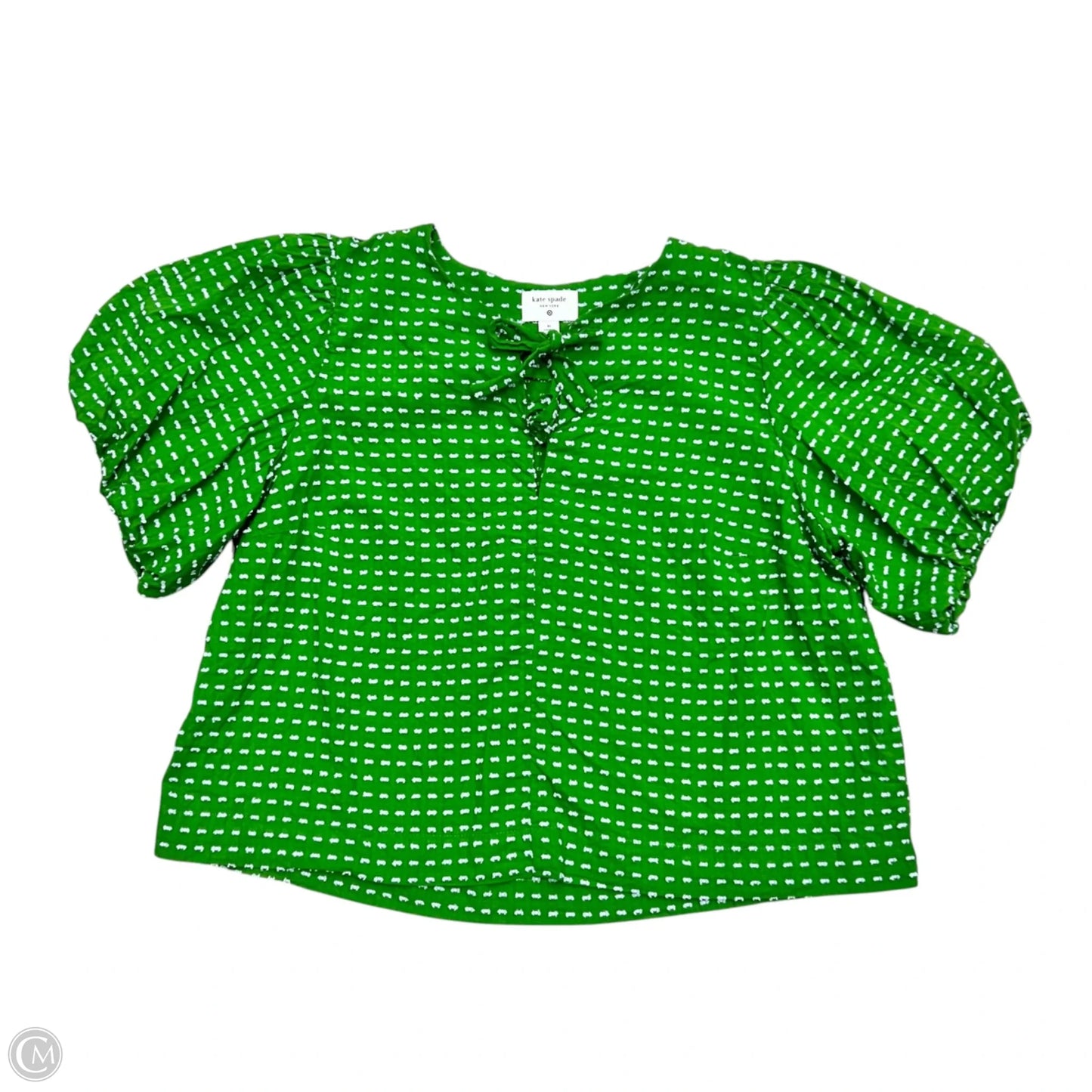 Top Short Sleeve By Target x Kate Spade In Green & White, Size: Xl