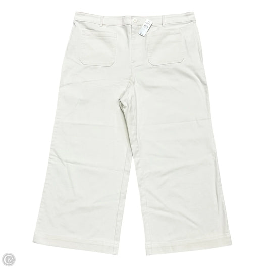 Jeans Wide Leg By Loft In Cream Denim, Size: 18