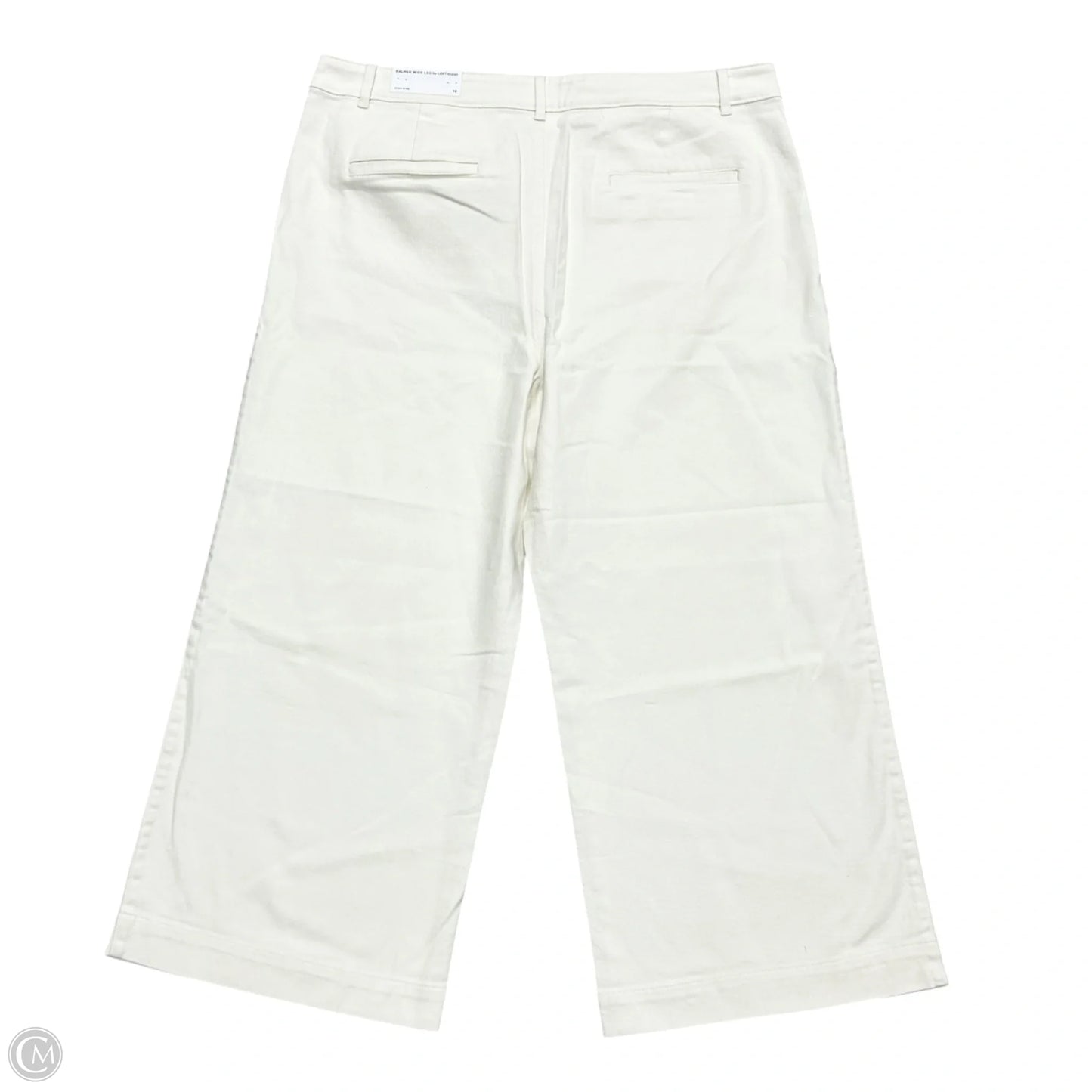 Jeans Wide Leg By Loft In Cream Denim, Size: 18