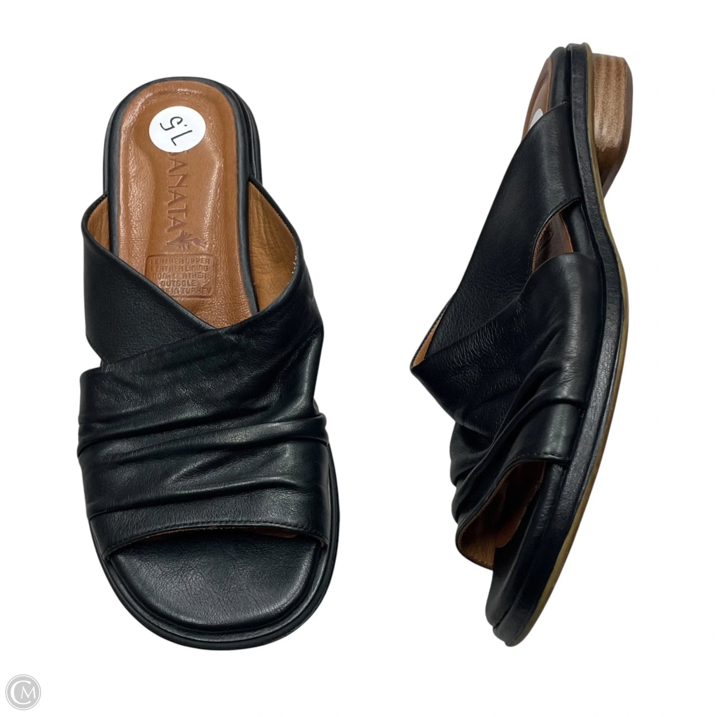 Sandals Flats By Cmc In Black, Size: 7.5