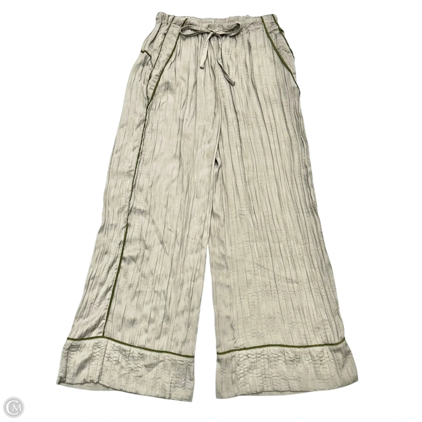 Pants Wide Leg By Free People In Green & Tan, Size: L