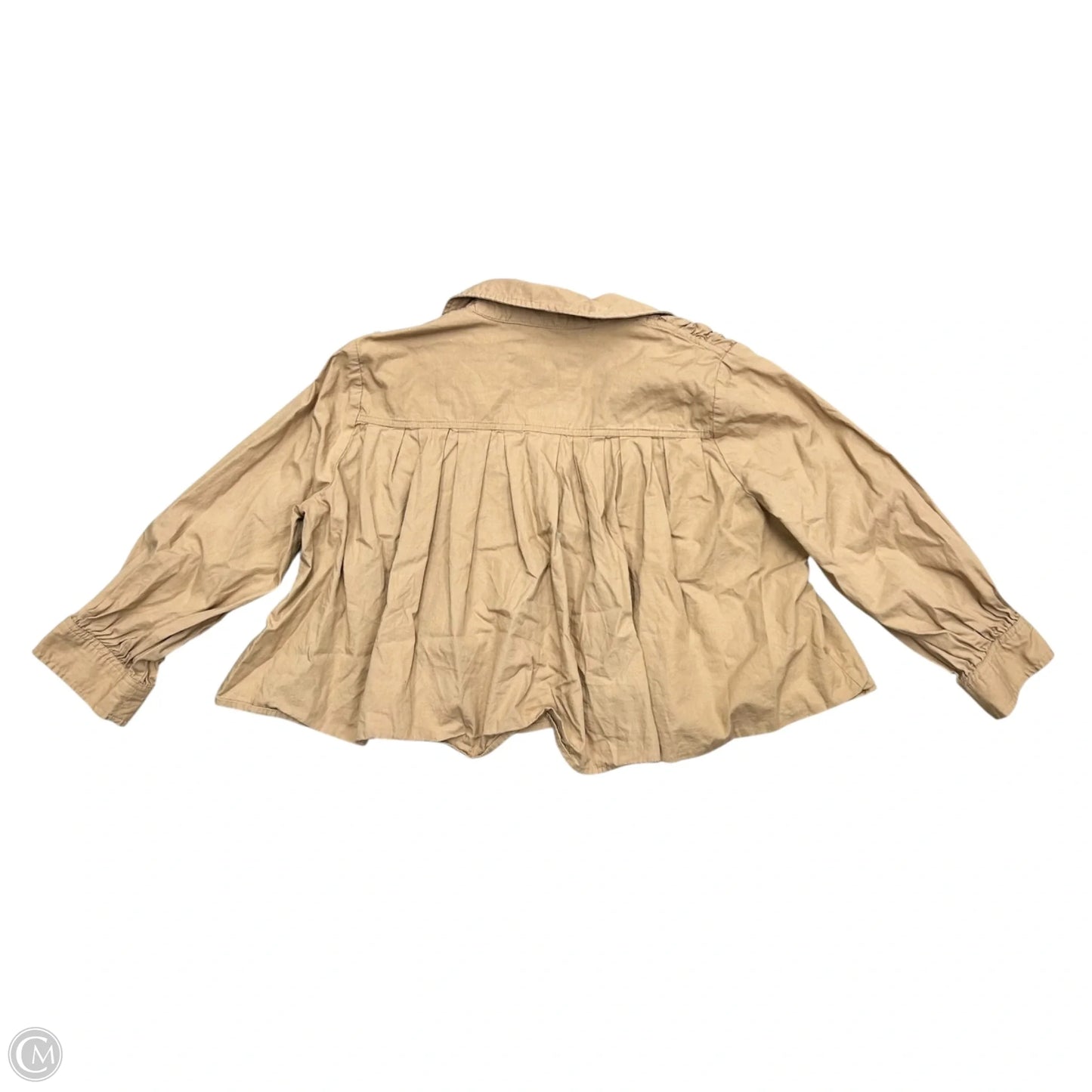Top Long Sleeve By Maeve In Tan, Size: S