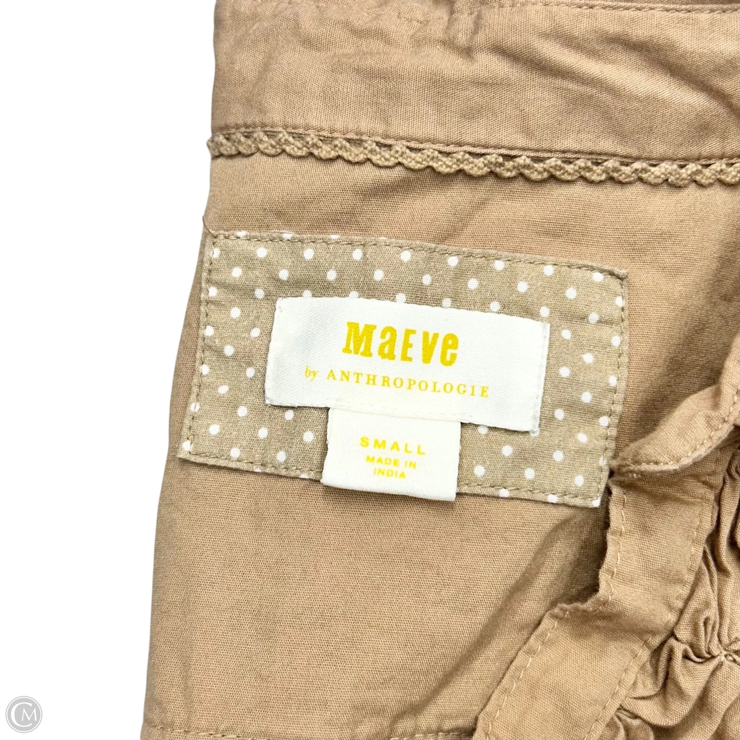 Top Long Sleeve By Maeve In Tan, Size: S