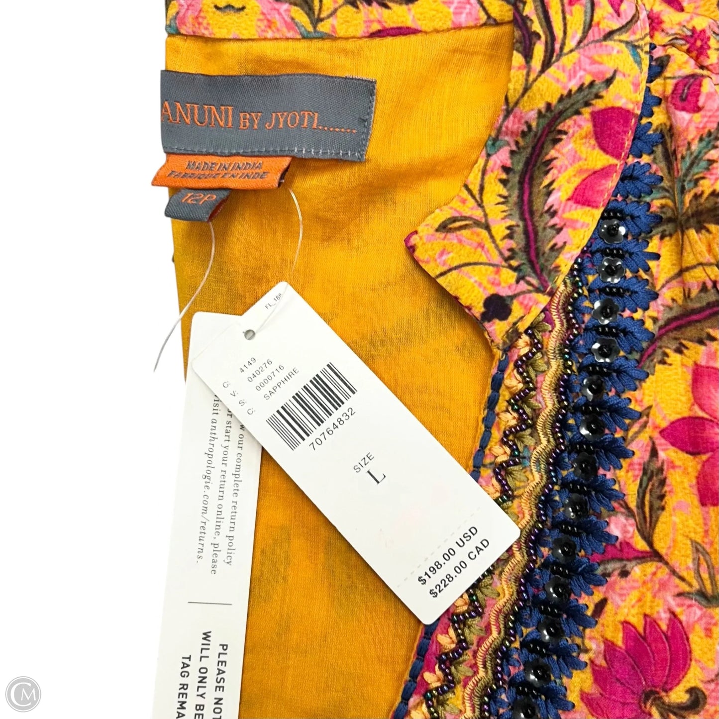 Dress Casual Maxi By Bhanuni By Jyoti In Pink & Yellow, Size: Lp