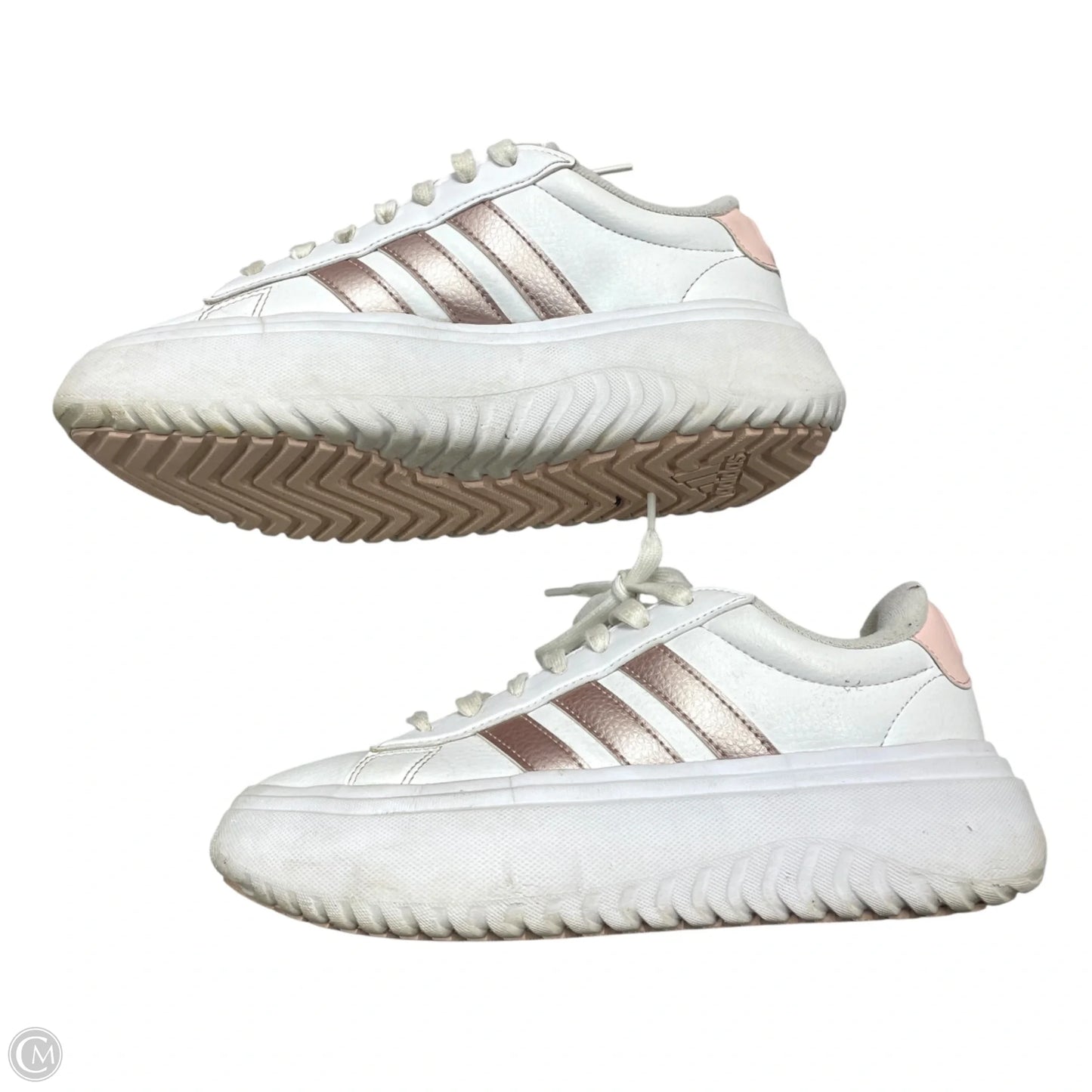 Shoes Sneakers Platform By Adidas In Pink & White, Size: 8