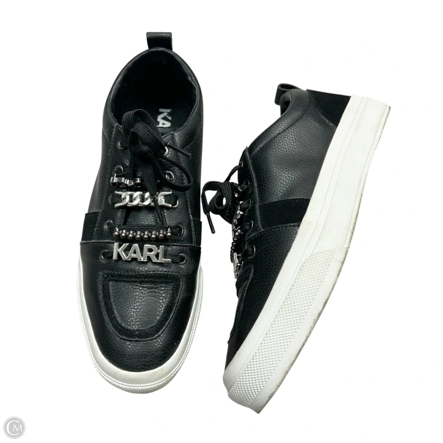 Shoes Designer By Karl Lagerfeld In Black, Size: 11