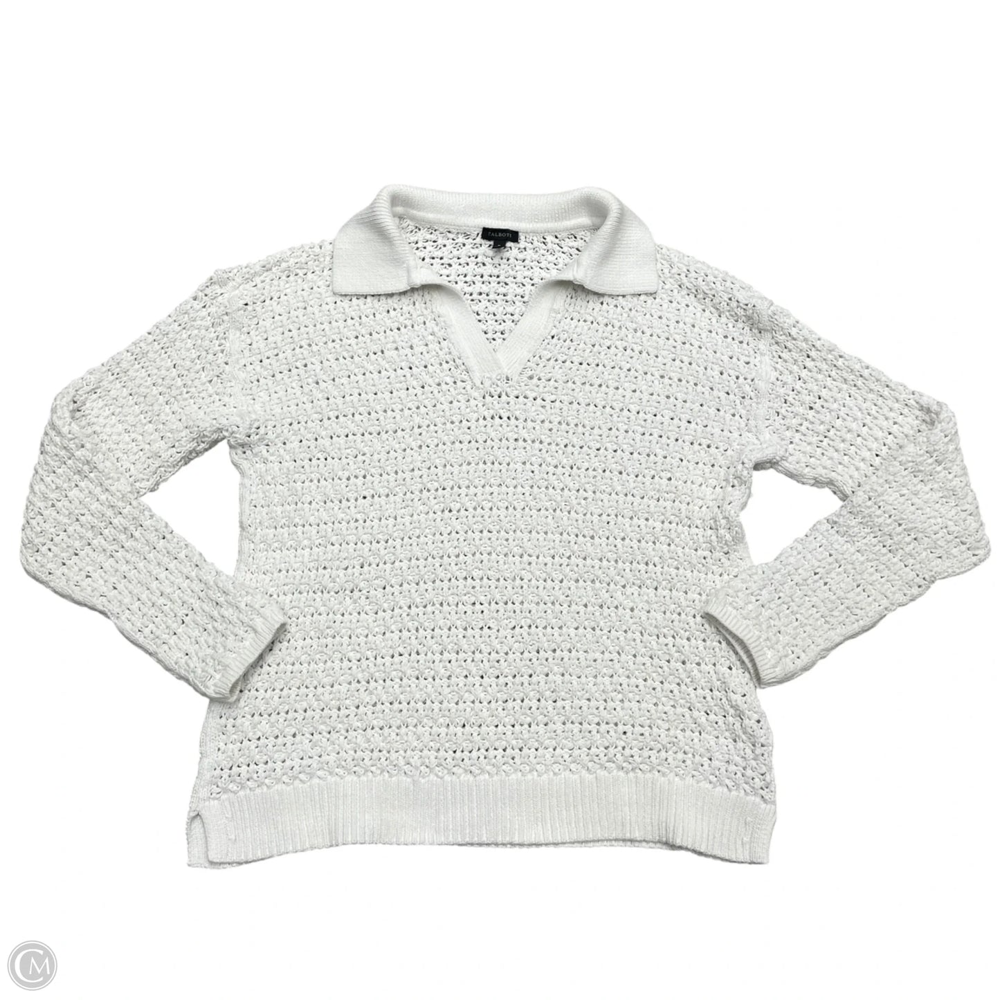 Sweater By Talbots In White, Size: M