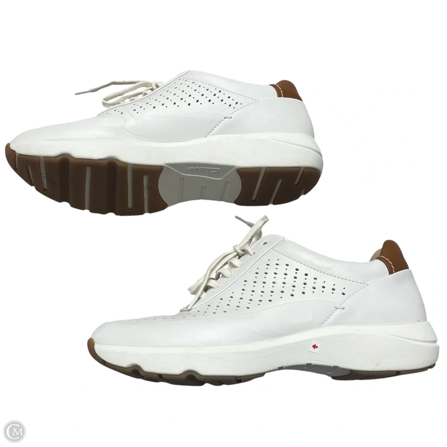 Shoes Sneakers By Clarks In Cream, Size: 12