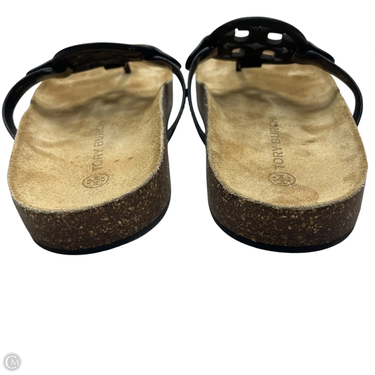 Sandals Designer By Tory Burch In Black & Tan, Size: 8.5