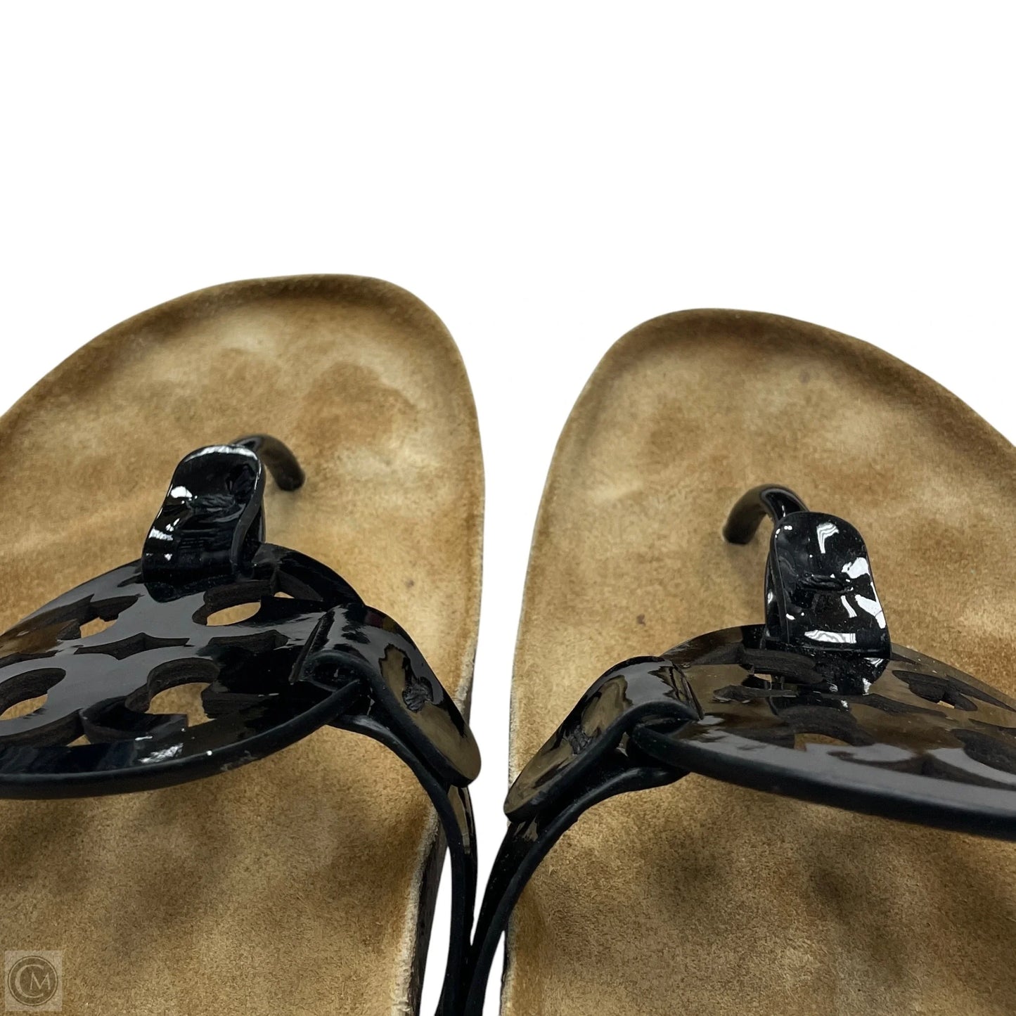 Sandals Designer By Tory Burch In Black & Tan, Size: 8.5