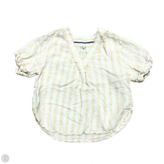 Top Short Sleeve By Pilcro In Cream & White, Size: S