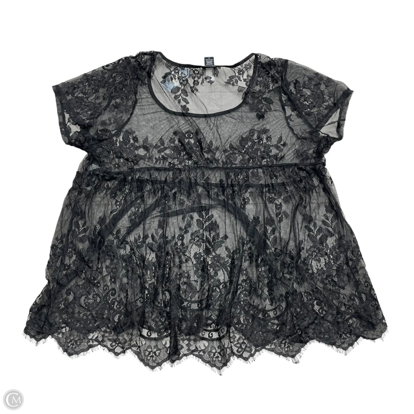 Top Short Sleeve By Torrid In Black, Size: 3x