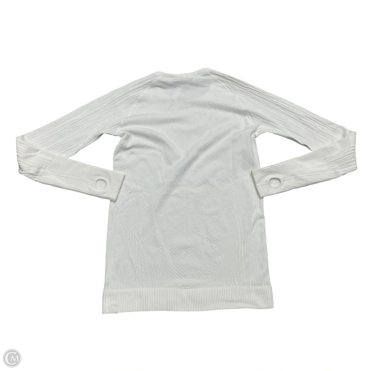 Athletic Top Long Sleeve Crewneck By Lululemon In White, Size: M
