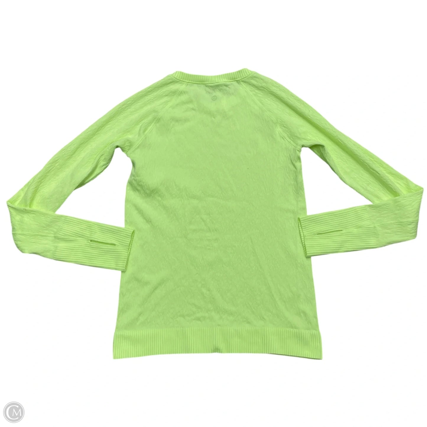 Athletic Top Long Sleeve Crewneck By Lululemon In Green, Size: M