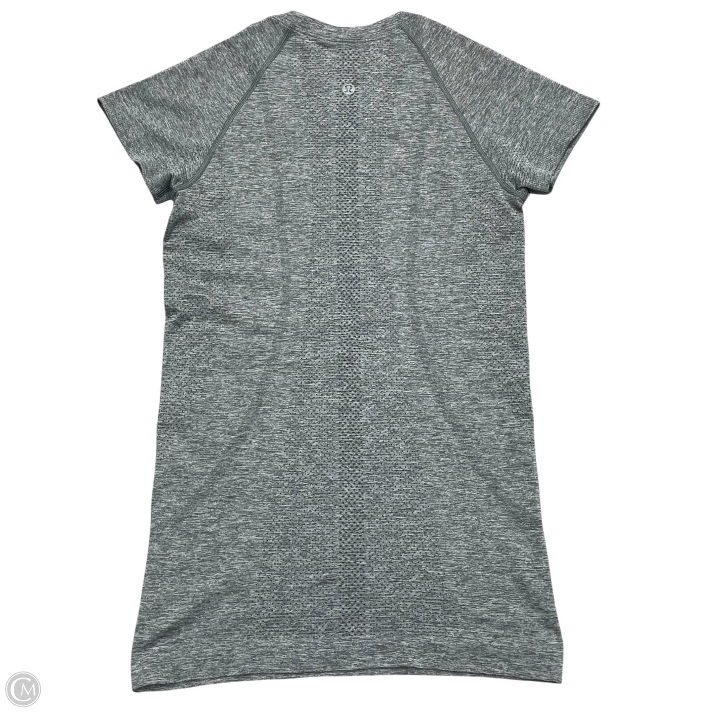 Athletic Top Short Sleeve By Lululemon In Grey, Size: S
