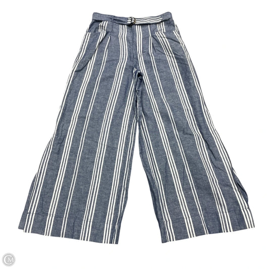 Pants Wide Leg By Anthropologie In Blue & White, Size: 12
