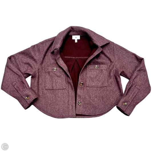 Jacket Shirt By Bp In Maroon, Size: Xs