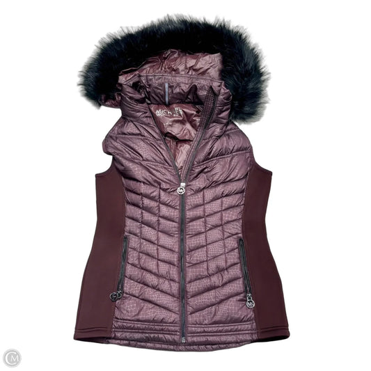 Vest Puffer & Quilted By Michael By Michael Kors In Maroon, Size: M