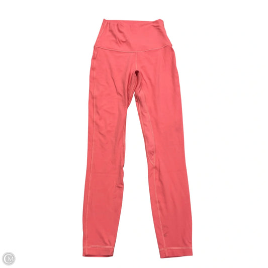 Athletic Leggings By Lululemon In Coral, Size: Xs