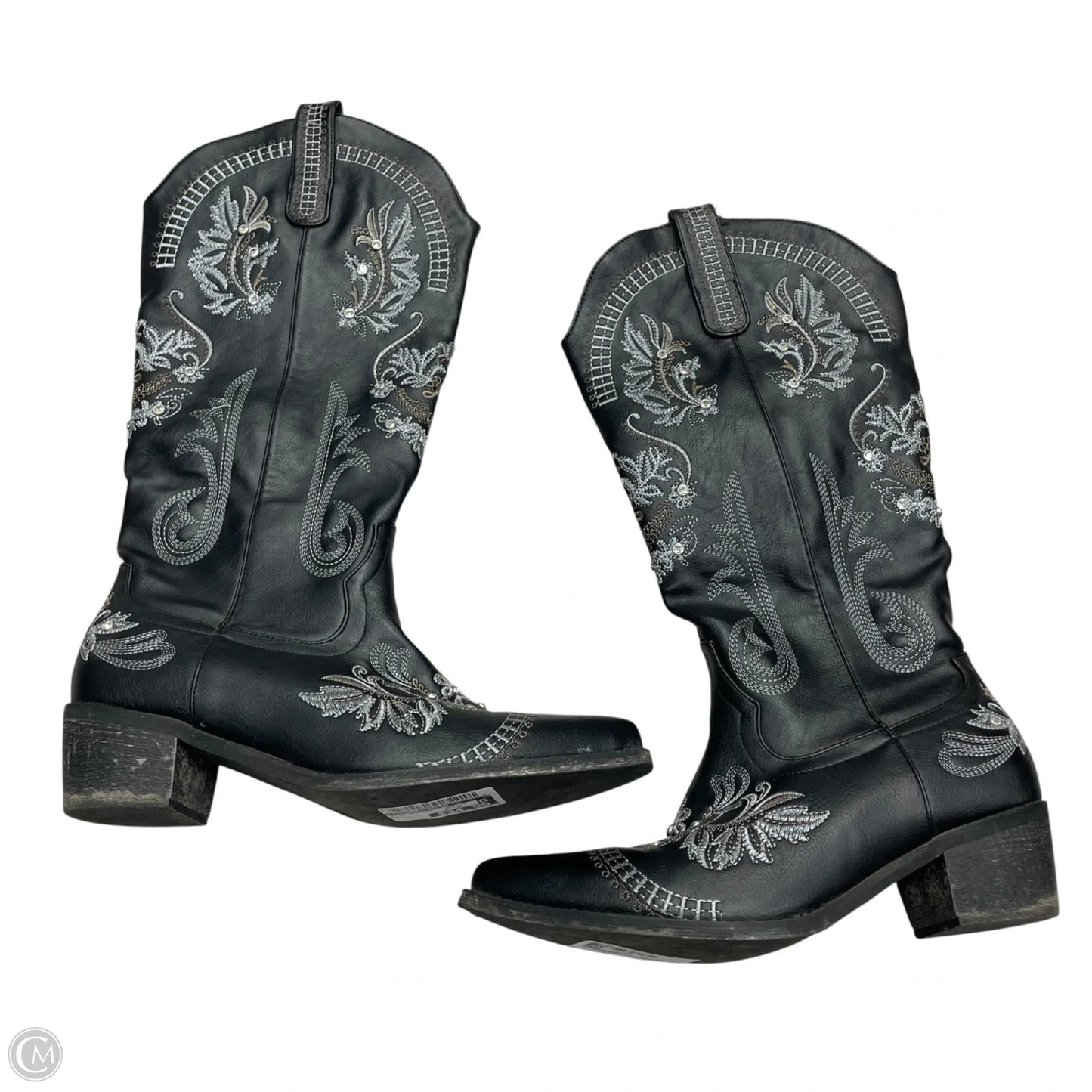 Boots Western In Black, Size: 11