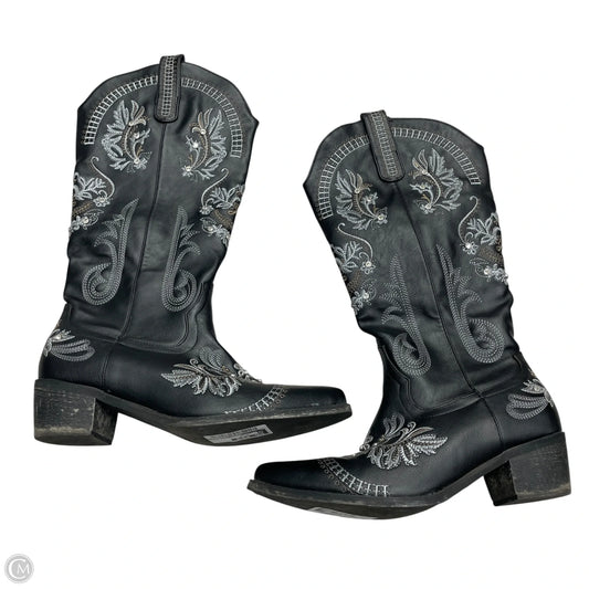 Boots Western In Black, Size: 11