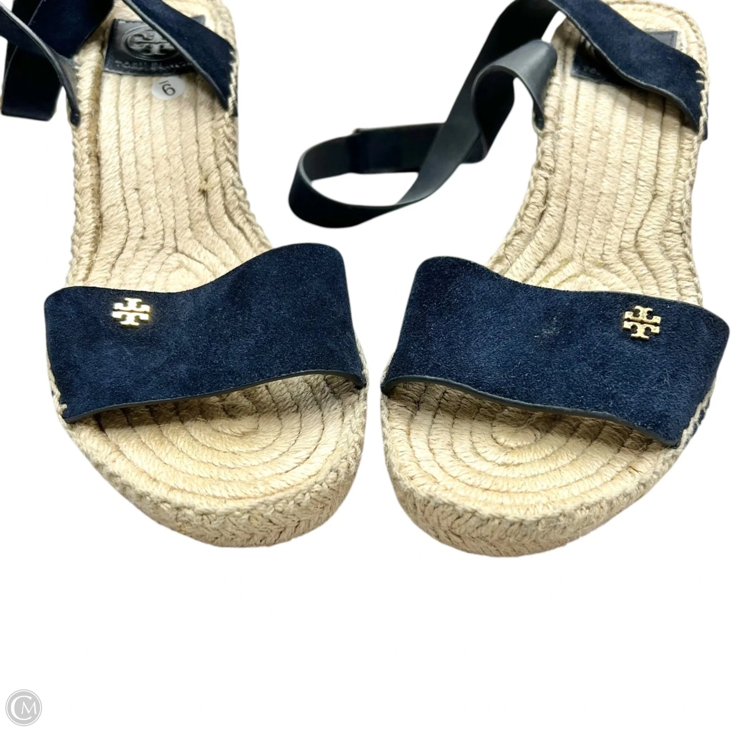 Sandals Designer By Tory Burch In Navy, Size: 9