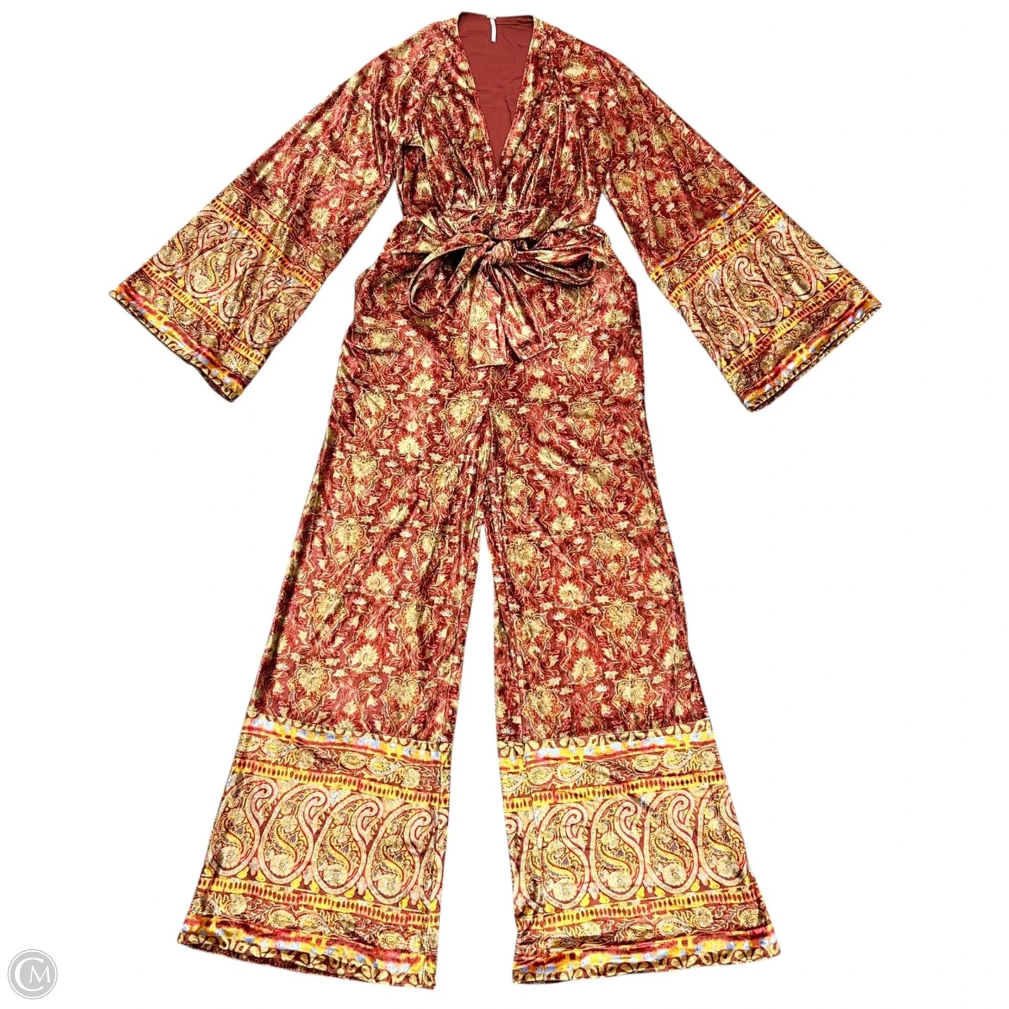 Jumpsuit By Free People In Red & Yellow, Size: S