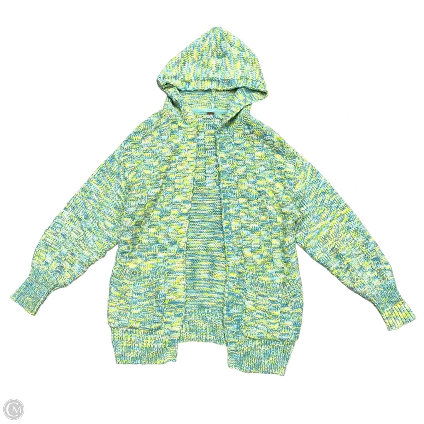 Sweater Cardigan By Free People In Blue & Green, Size: S