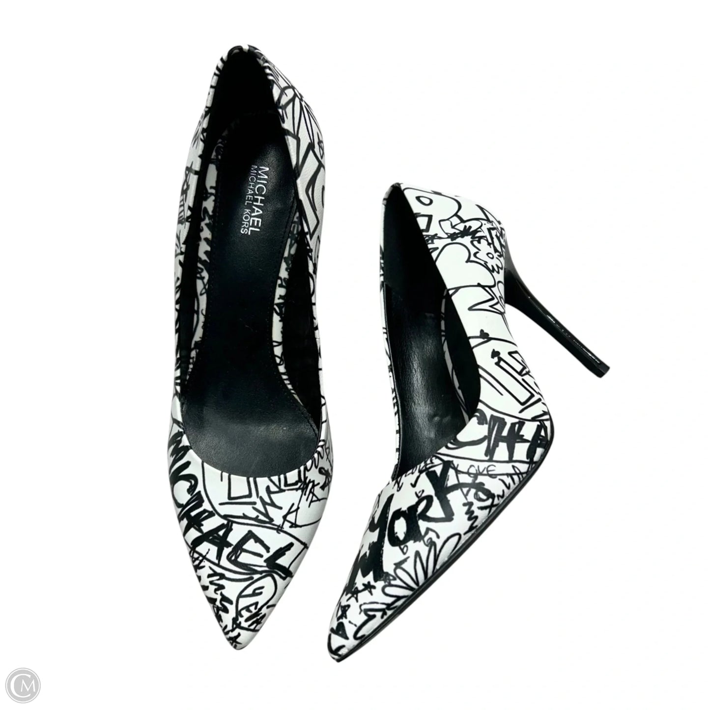 Shoes Heels Stiletto By Michael By Michael Kors In Black & White, Size: 8
