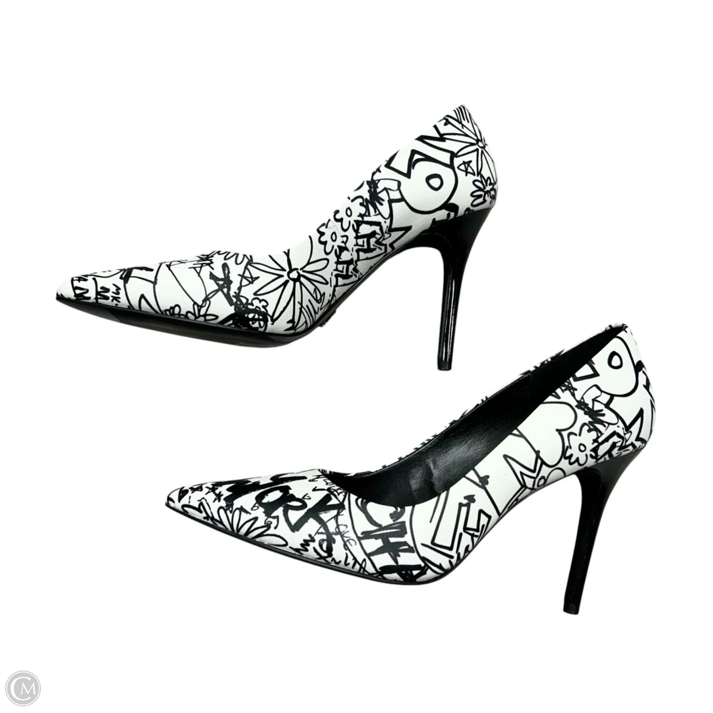 Shoes Heels Stiletto By Michael By Michael Kors In Black & White, Size: 8