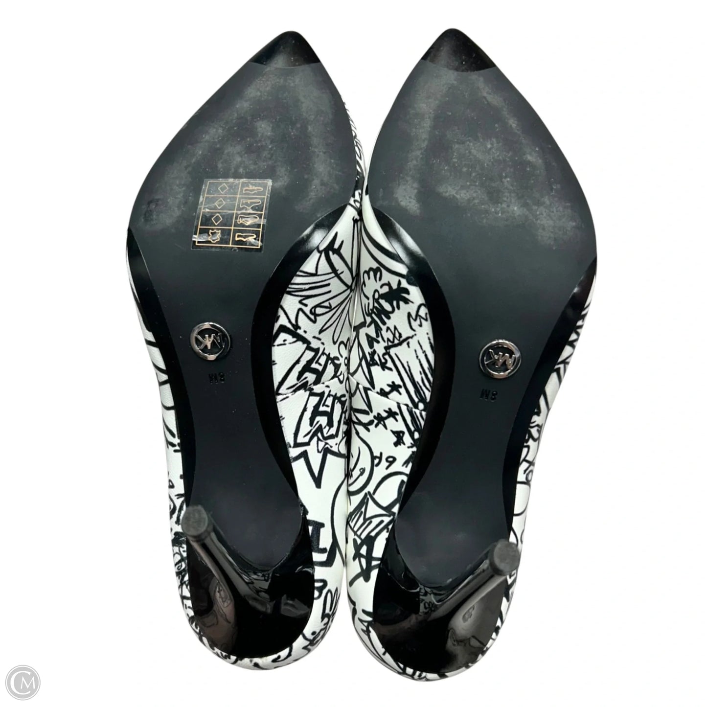Shoes Heels Stiletto By Michael By Michael Kors In Black & White, Size: 8